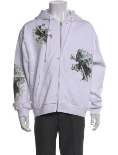 Pre-owned Daniel Arsham Graphic Print Crew Neck Hoodie W/ Tags In White