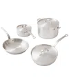 Daniel Boulud Kitchen 7-pc. Stainless Clad Cookware Set In Silver