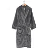 Daniel Buchler Men's Herringbone Robe In Charcoal