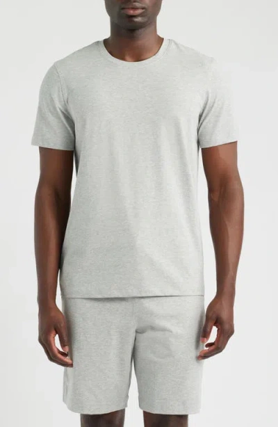 Daniel Buchler Cotton Blend Crewneck T-shirt In Gray