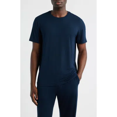 Daniel Buchler Crewneck Pajama T-shirt In Blue