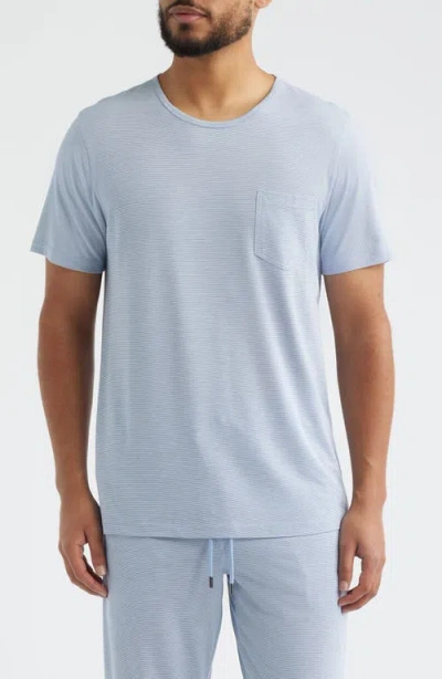 Daniel Buchler Feeder Stripe Sleep T-shirt In Multi
