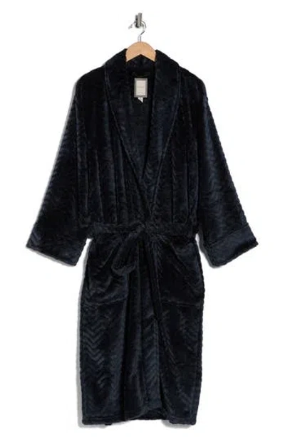 Daniel Buchler Herringbone Robe In Black