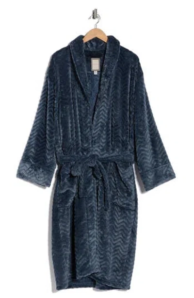 Daniel Buchler Herringbone Robe In Blue