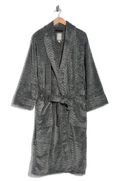 Daniel Buchler Herringbone Robe In Gray