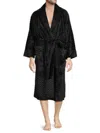 Daniel Buchler Men's Herringbone Robe In Black