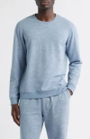 Daniel Buchler Pinstripe Long Sleeve Pajama T-shirt In Blue