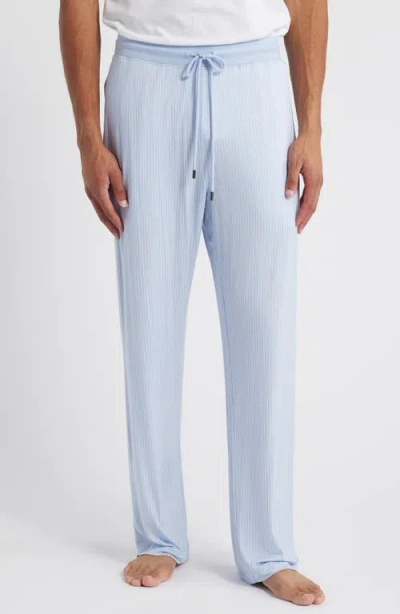 Daniel Buchler Pinstripe Pajama Pants In Sky Stripe
