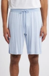 Daniel Buchler Pinstripe Pajama Shorts In Sky Stripe