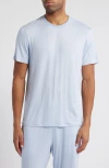 Daniel Buchler Pinstripe Pajama T-shirt In Sky Stripe