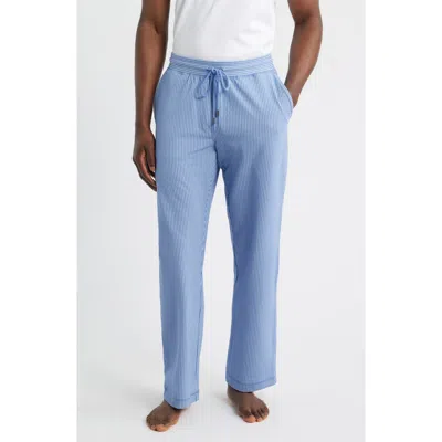 Daniel Buchler Pinstripe Seersucker Pajama Pants In Blue