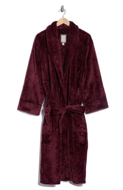 Daniel Buchler Shinny Mosaic Robe In Burgundy