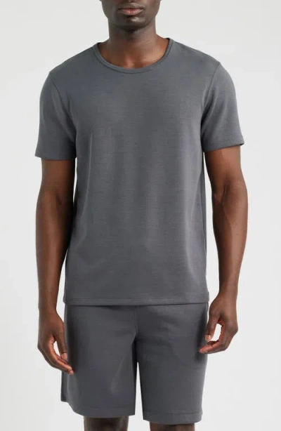 Daniel Buchler Short Sleeve Crewneck T-shirt In Gray