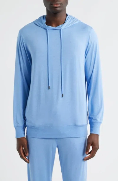 Daniel Buchler Sleek Pajama Hoodie In Blue