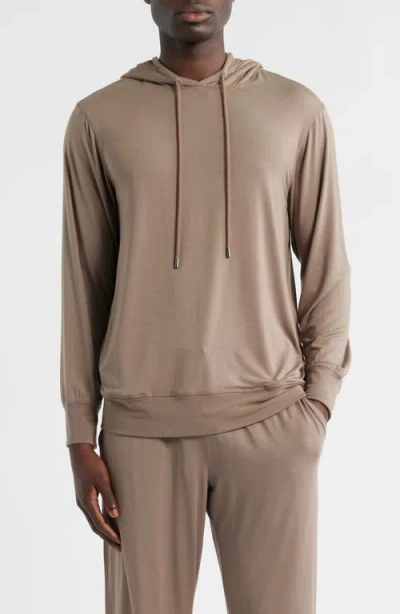 Daniel Buchler Sleek Pajama Hoodie In Neutral