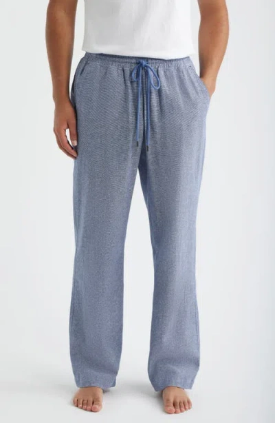 Daniel Buchler Slub Linen & Cotton Pajama Pants In Animal Print