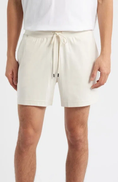 Daniel Buchler Stretch Cotton & Modal Blend Drawstring Pajama Shorts In White