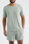 Daniel Buchler Stretch Modal & Silk Sleep T-shirt In Multi