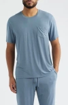 Daniel Buchler Stretch Modal & Silk Sleep T-shirt In Multi
