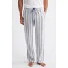 Daniel Buchler Stripe Linen Blend Drawstring Pajama Pants