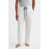 Daniel Buchler Stripe Linen Blend Drawstring Pajama Pants In Gray