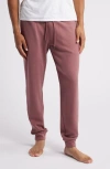 Daniel Buchler Waffle Texture Lounge Joggers In Rust