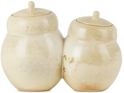 Daniel Cavey Ssense Exclusive Off-white Mitosis Jars In Lavender White Vcm