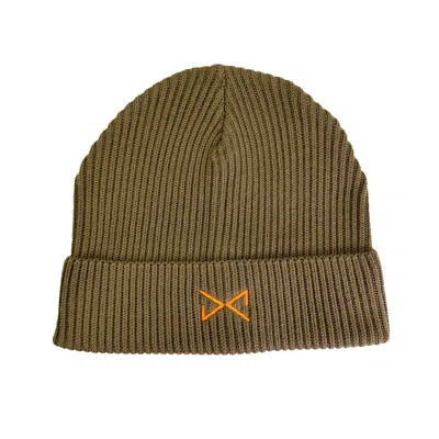 Daniel Chong Men's Green Khaki Fisherman Beanie