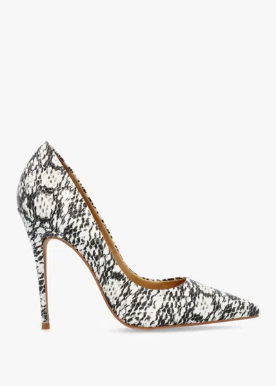 Daniel Comix Beige Reptile Leather High Stiletto Court Shoes