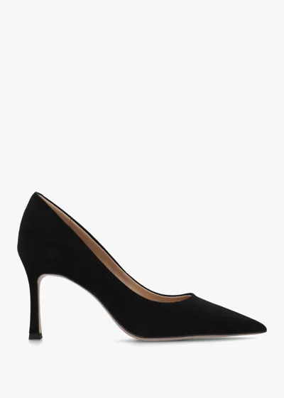 Daniel Enjoy Black Suede High Heel Court Shoes