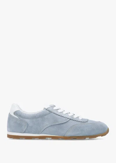 Daniel Geeki Blue Suede Low Profile Trainers