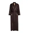 Daniel Hanson Cashmere Silk-lined Robe In Brown