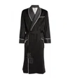 Daniel Hanson Cashmere-silk Robe In Black