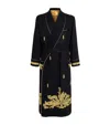 Daniel Hanson Cashmere Silk-lined Robe In Black