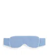 Daniel Hanson Merino Wool Herringbone Eye Mask In Blue