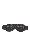 Daniel Hanson Silk Night Floral Eye Mask In Black