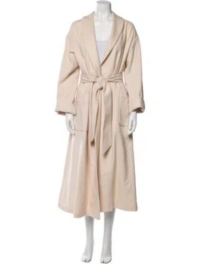 Pre-owned Daniel Hanson Wool Trench Coat In Neutral