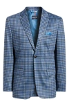 Daniel Hechter Blue Check Knit Sport Coat In Blue