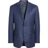 Daniel Hechter Navy Windowpane Check Wool Blend Suit Jacket In Multi