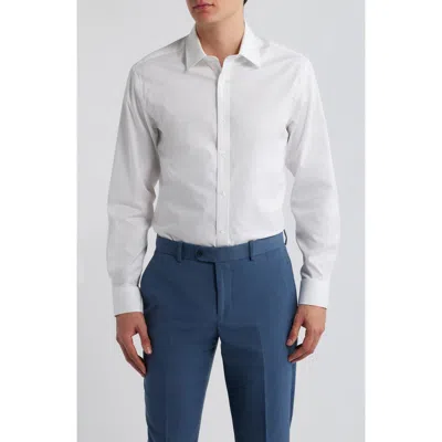 Daniel Hechter Paris Modern Fit Textured White Cotton Dress Shirt
