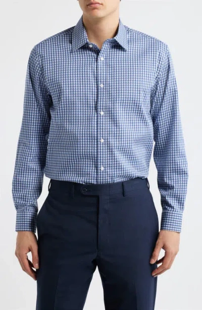 Daniel Hechter Trim Fit Check Cotton Dress Shirt In Blue