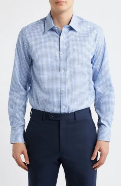 Daniel Hechter Trim Fit Check Cotton Dress Shirt In Blue