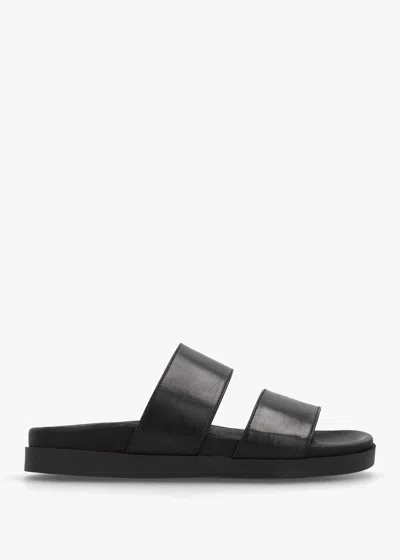 Daniel Imogen Black Leather Two Band Mules