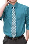 Daniel K Long Sleeve Button Down Shirt In Teal