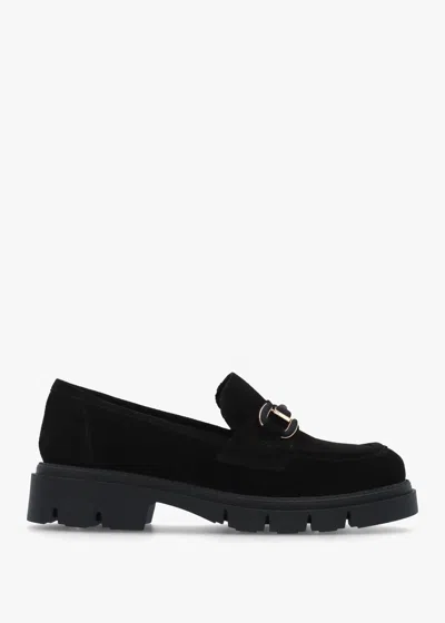 Daniel Laffle Black Suede Chunky Loafers
