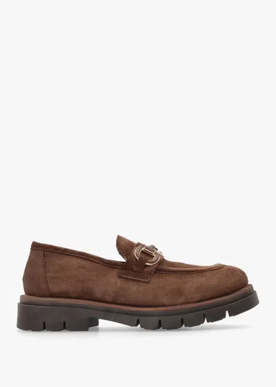 Daniel Laffle Brown Suede Chunky Loafers