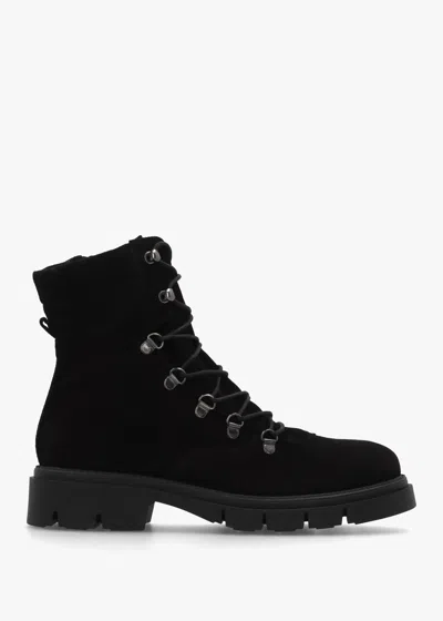 Daniel Liker Black Suede Hiker Boots