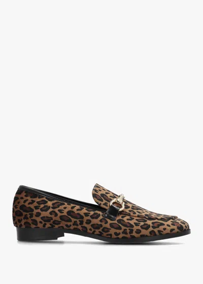 Daniel Loafie Leopard Snaffle Loafers In Neutral