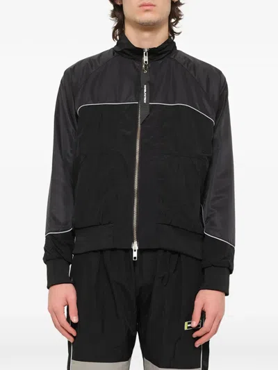 Daniel Patrick 7.3m Panelled Bomber Jacket In Black