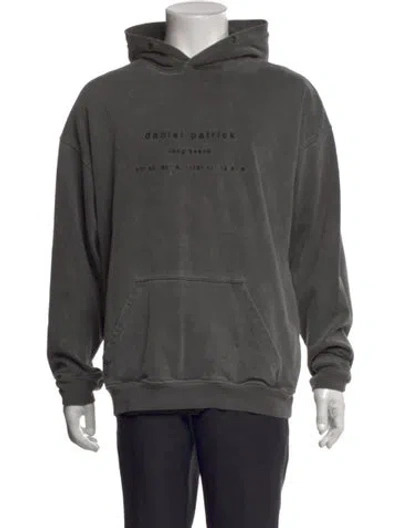Pre-owned Daniel Patrick Crew Neck Long Sleeve Hoodie In Grey